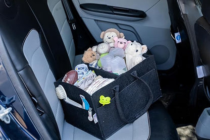 Baby Diaper Caddy Organizer - Black