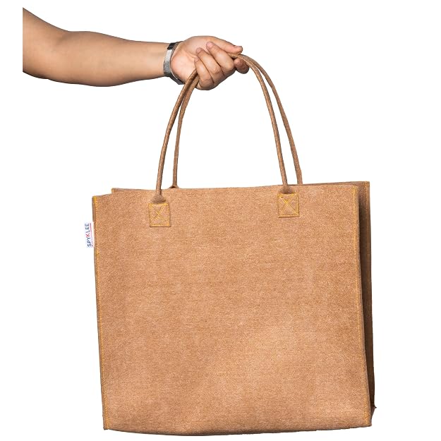 Recycled Non-Woven Felt Tote Bag - Brown