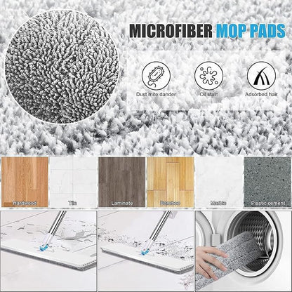 Flat Microfiber Magic Mop for Floor Cleaning ,1 Extra Microfiber Refill