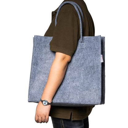 Recycled Non-Woven Felt Tote Bag - Grey