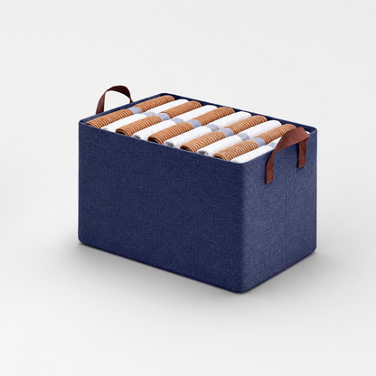 Collapsible Fabric Storage Cubes Organizer (Blue)