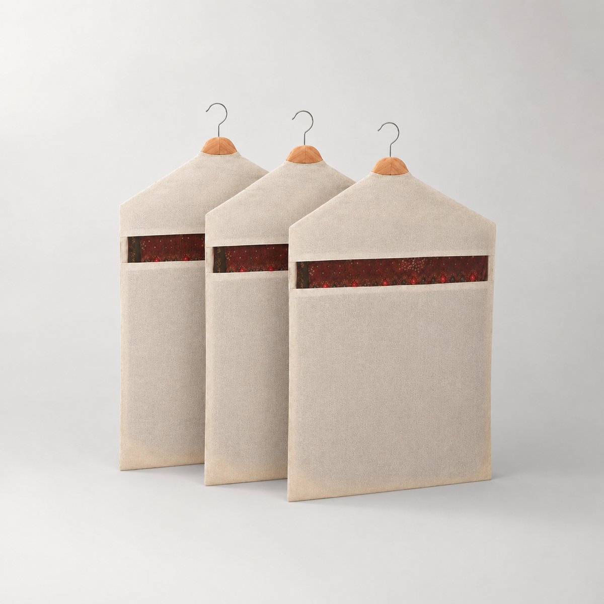 Hanging Cotton Saree Covers/Bags of 30 x 18 (Inches) -3PC