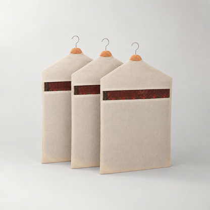 Hanging Cotton Saree Covers/Bags of 30 x 18 (Inches) -3PC