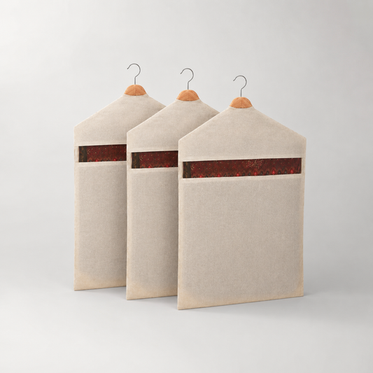 Hanging Cotton Saree Covers/Bags of 30 x 18 (Inches) -3PC