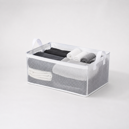 Collapsible Fabric Storage Cubes Organizer (Transparent)