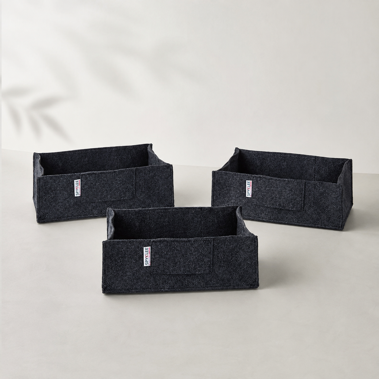 Square Felt Plant Grow Bag (12X12X4 Dark Grey)