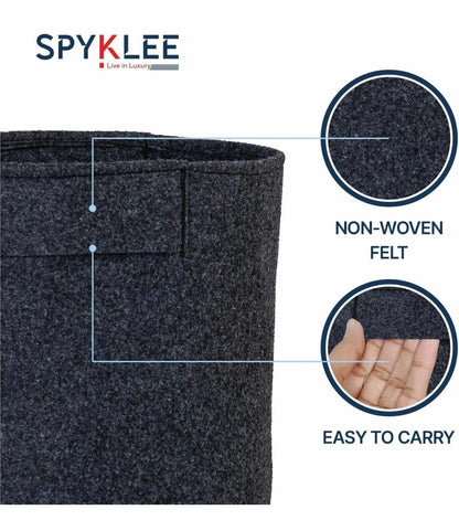 Felt Plant Grow Bag - Dark Grey(6X6 Inches)
