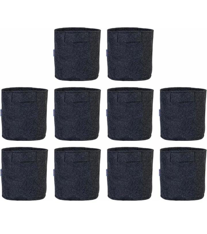 Felt Plant Grow Bag - Dark Grey(8X8 Inches)