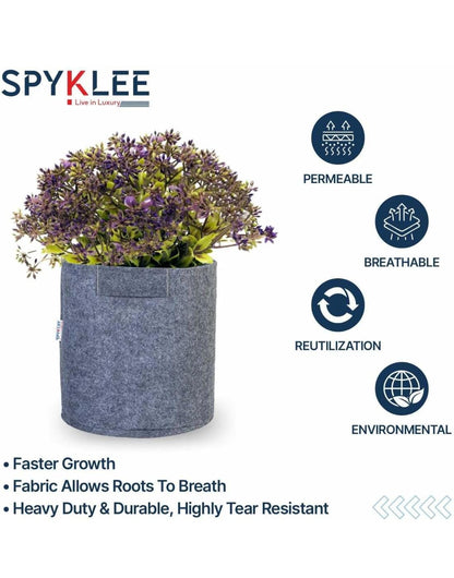 Plant Grow Bag -Grey(10X10 Inches)