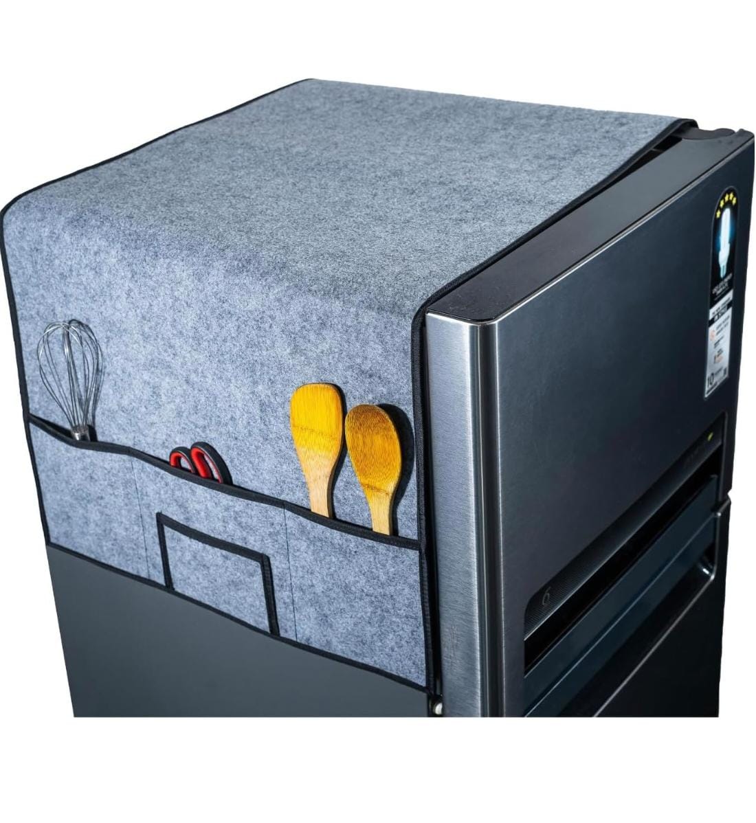 Refrigerator Top Cover with 5 Storage Side Pockets (31*23)Grey