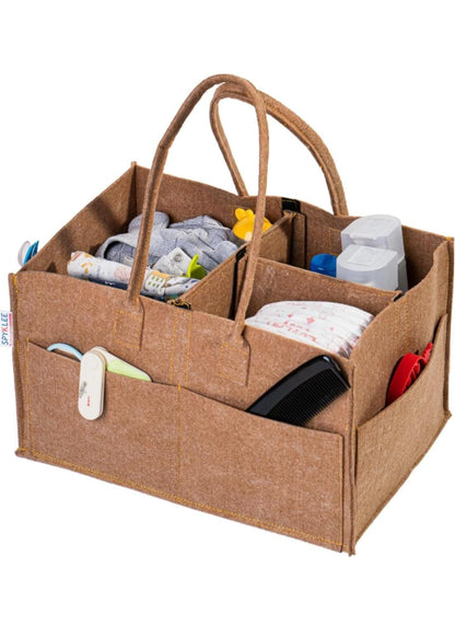 Baby Diaper Caddy Organizer - Beige