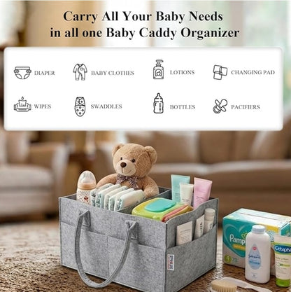 Baby Diaper Caddy Organizer - Grey